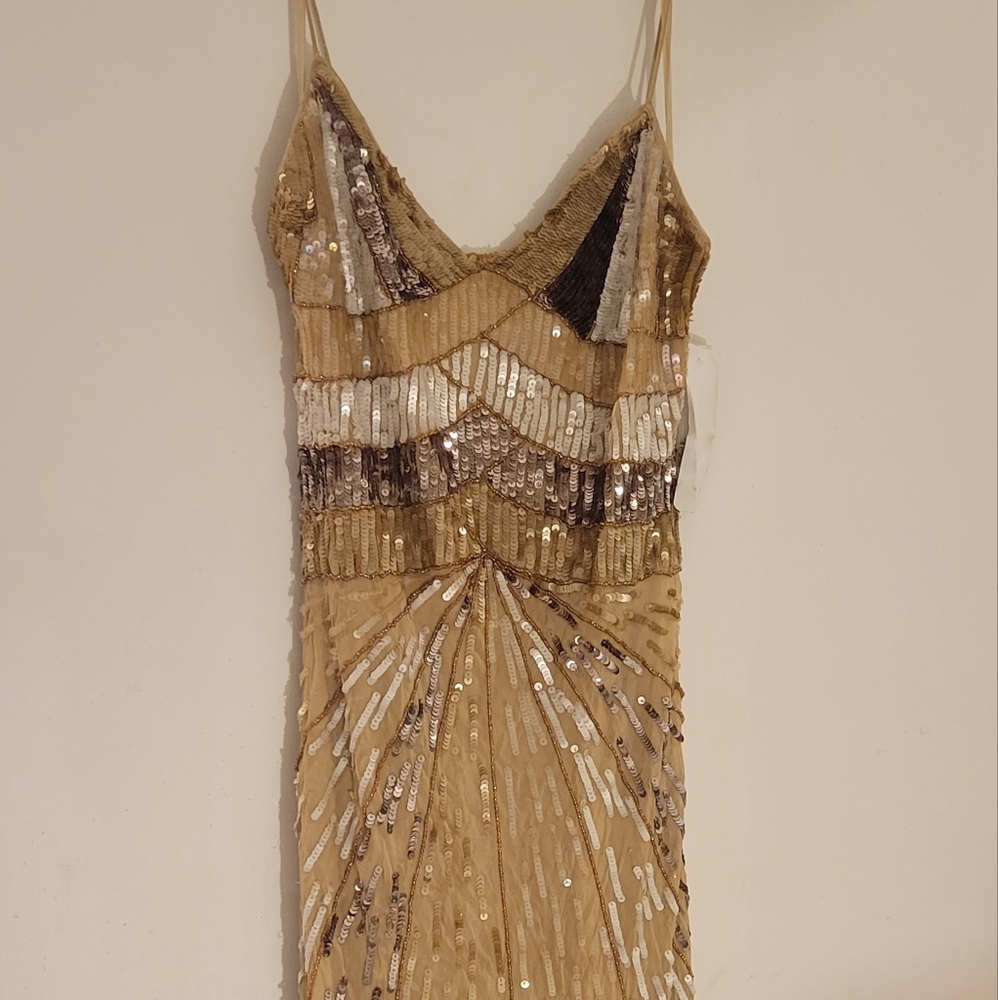 Vintagr The Golden One sequin evening dress